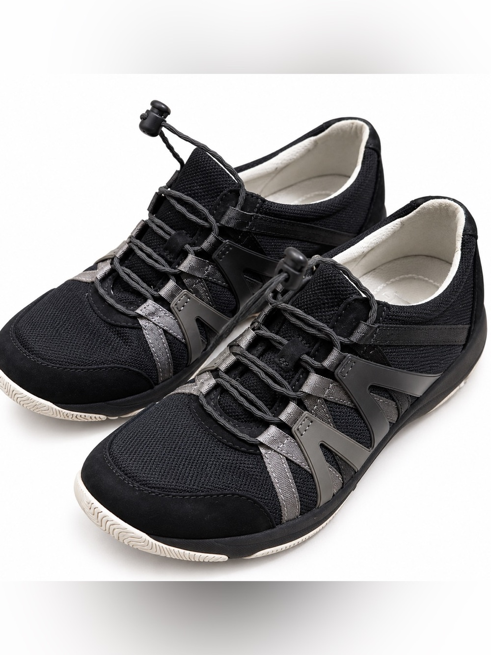 Dansko Henriette Sneakers Women’s 9.5-10 Black Leather Mesh Toggle Lace EU 40